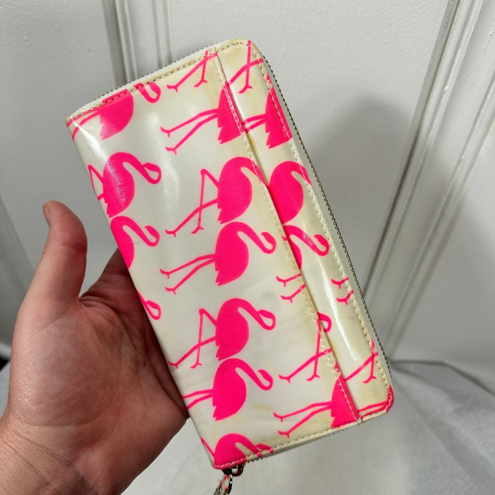 Kate Spade Wallet Womens OS Pink Flamingo Cream Good Zip Around WLRU1182 - Picture 3 of 10